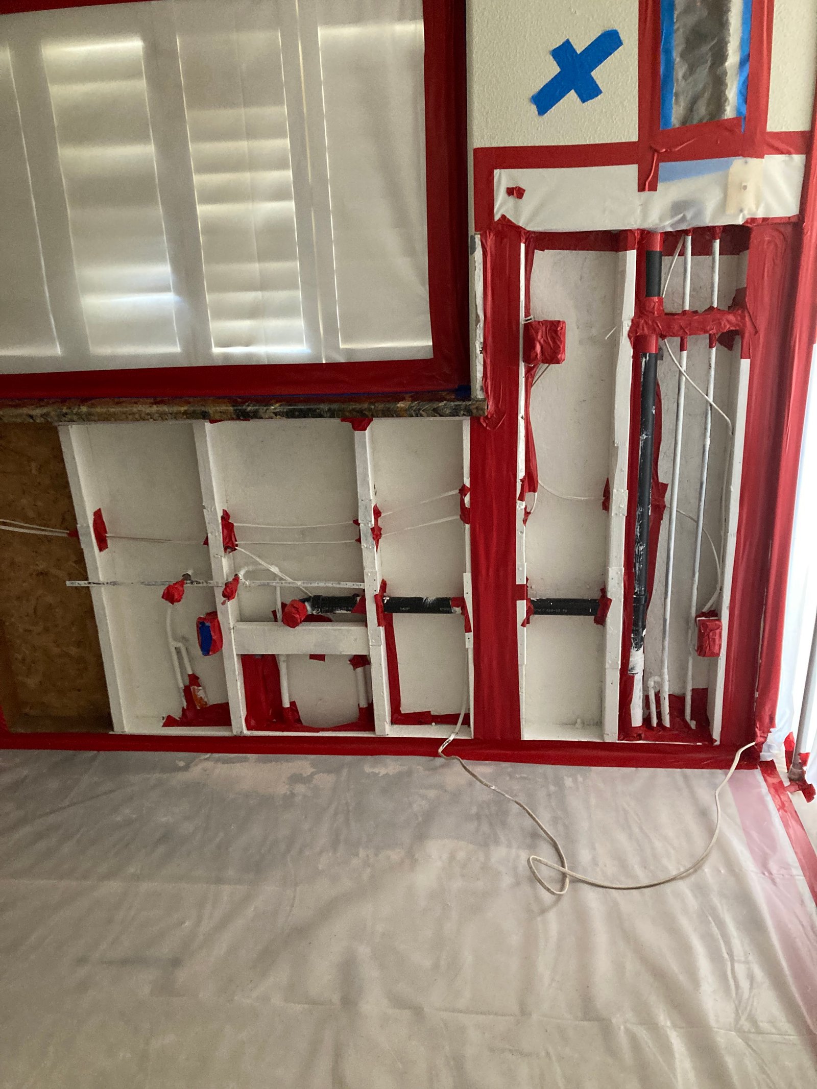 Mold growth requiring professional remediation in Fresno home